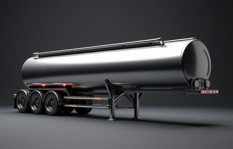 Modern stainless steel tanker trailer