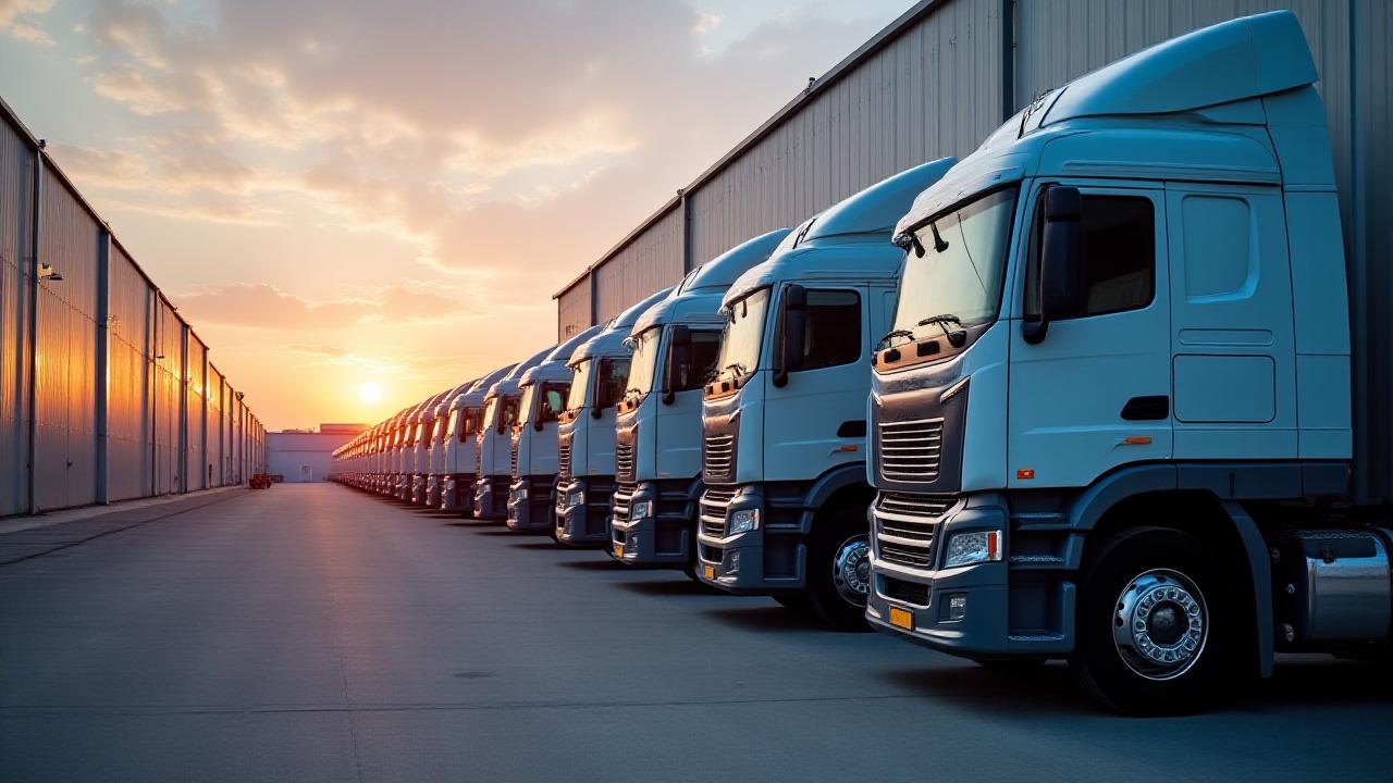 Modern logistics fleet in Orlando yard
