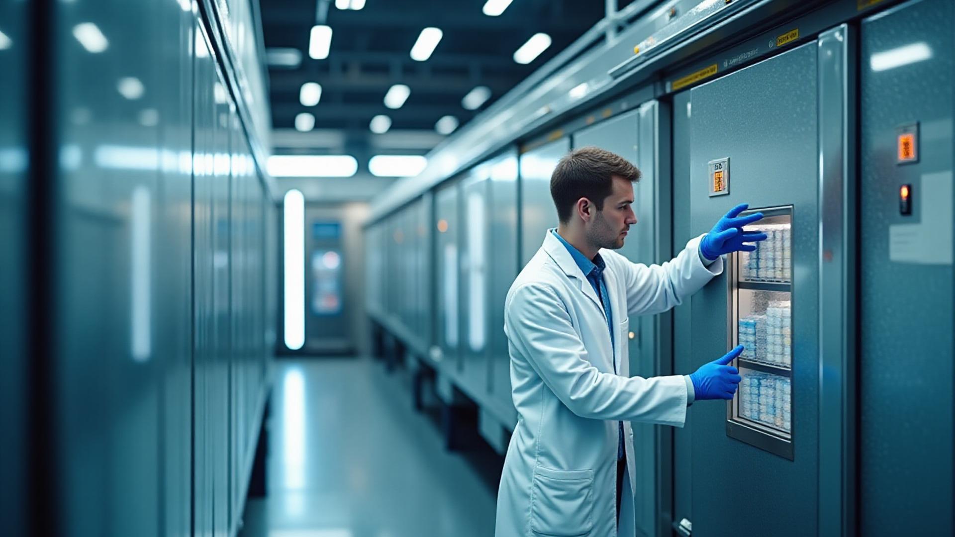 Clinical pharmacy environment with temperature-controlled logistics equipment